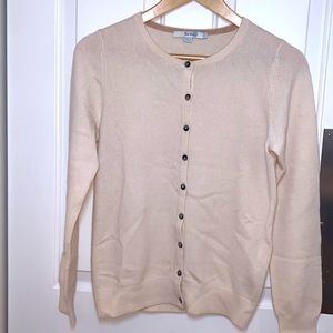 Boden 100% Cashmere Cardigan Sweater Cream Women’s Size 6